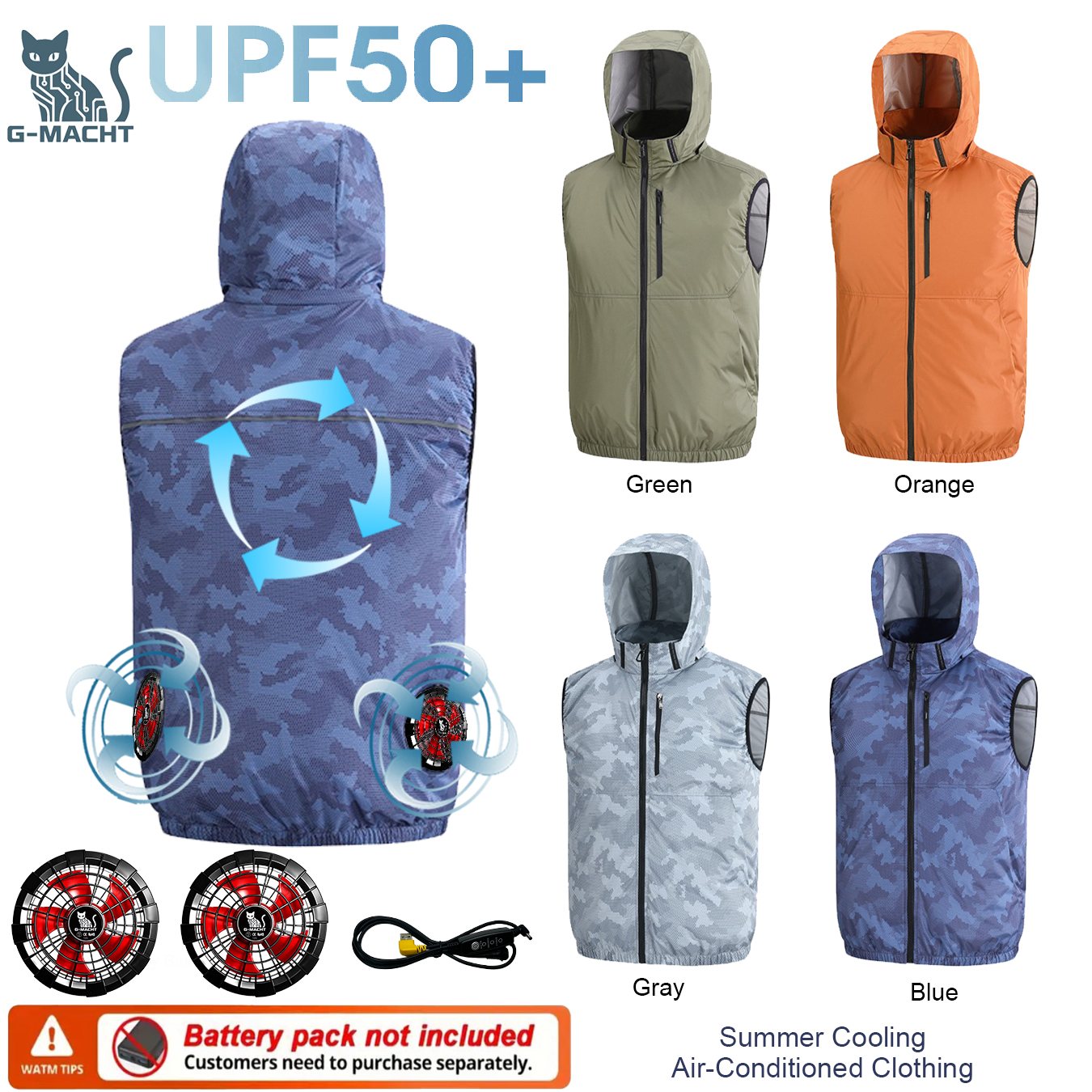 Outdoor Sport Brand Jacket - Chaleco Deportivo de Verano con Ventilador