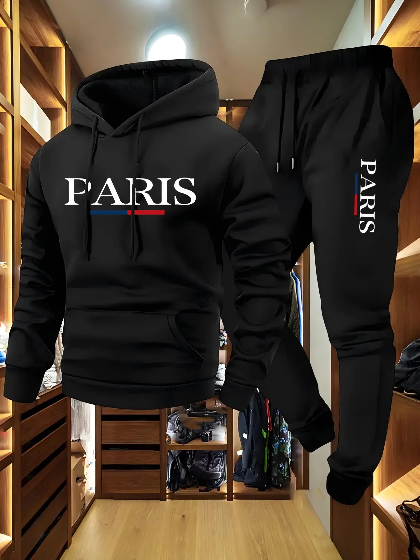 Outdoor Sports Leisure - Sudadera con Capucha para Hombre, Conjunto