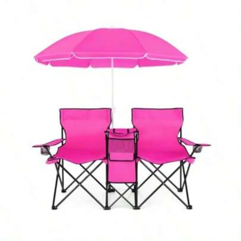 Outdoor Sports Umbrella - Silla de camping doble plegable y