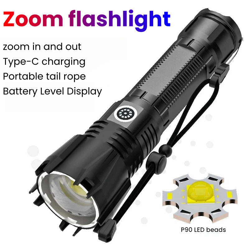 Outdoor Spotlight - Linterna LED P90 de alta potencia,
