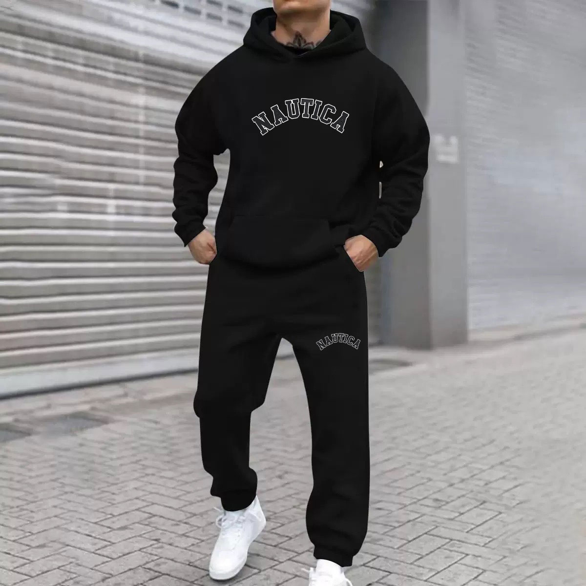 Outdoor Sports Leisure - Conjunto de Sudadera con Capucha Estampada