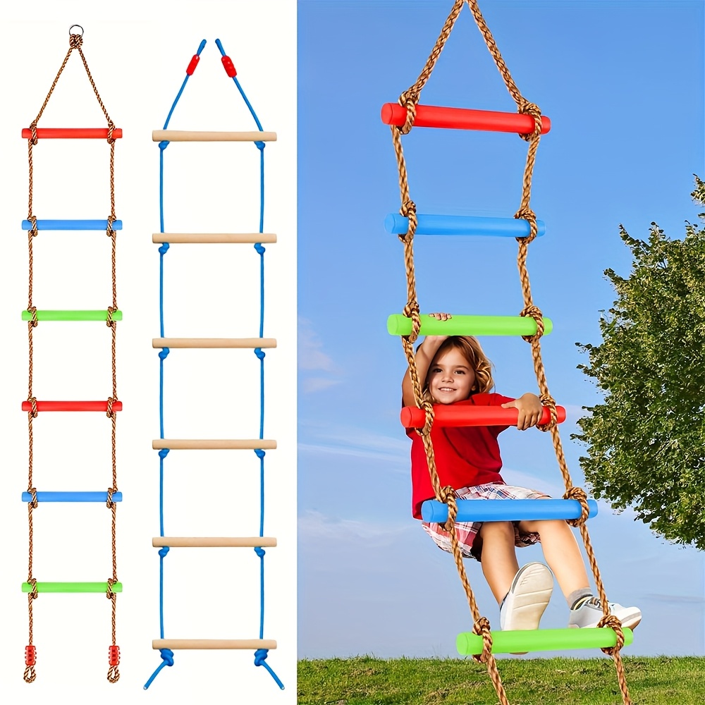 Outdoor Sport Activities For Kids - Escalera de Juego Infantil Colorida, Columpio