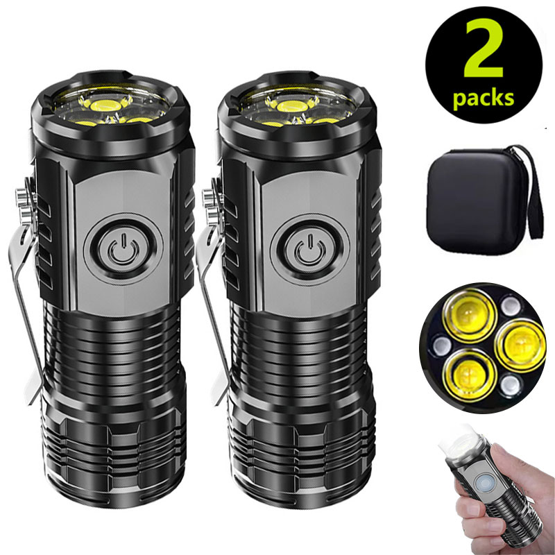 Outdoor Spotlight - Mini linterna de 3LED con Clip