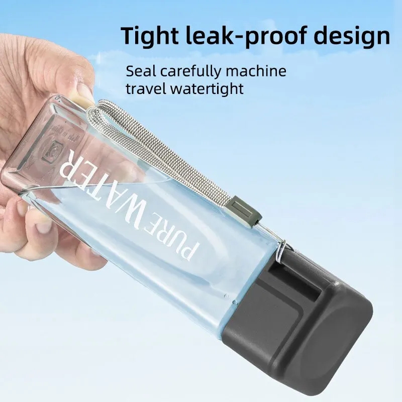 450 ml, 1 vaso cuadrado transp - Outdoor Sport Glass Water Bottle reseña y precio