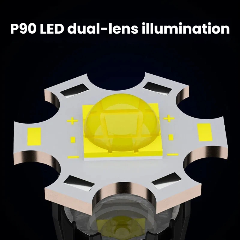 Linterna LED P90 de alta poten - Outdoor Spotlight reseña y precio