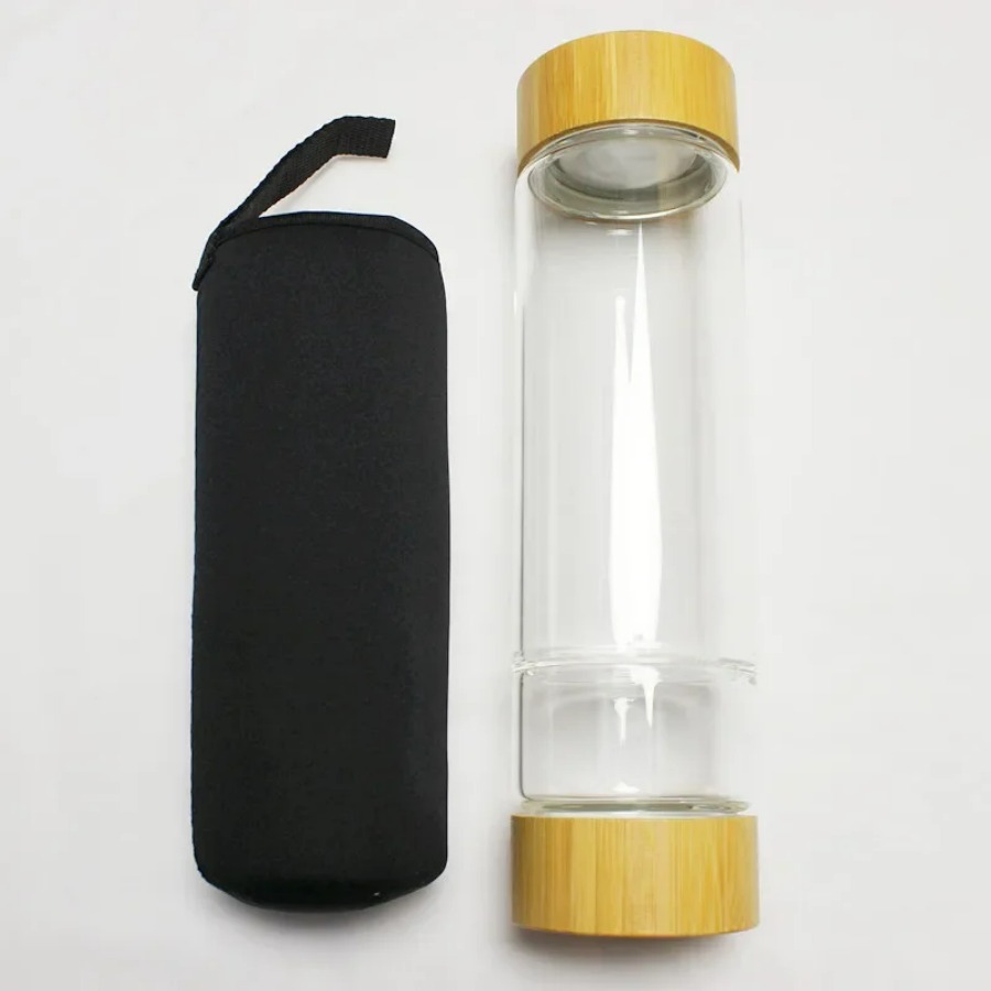 Botellas de mineral Natural de - Outdoor Sport Glass Water Bottle reseña y precio