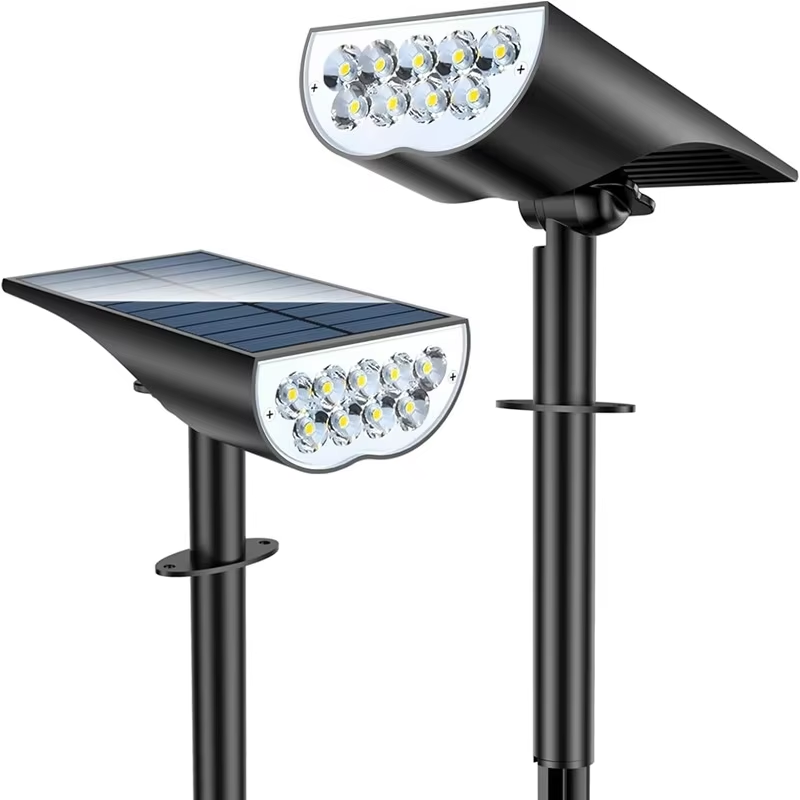 9 focos solares de jardín LED, - Outdoor Spotlight reseña y precio