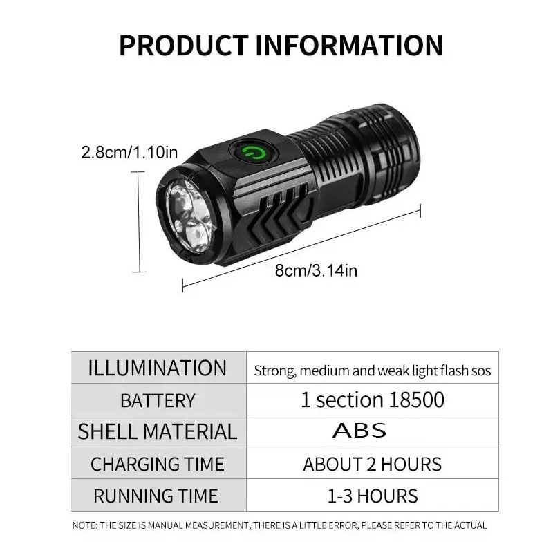 Mini linterna de 3LED con Clip - Outdoor Spotlight reseña y precio