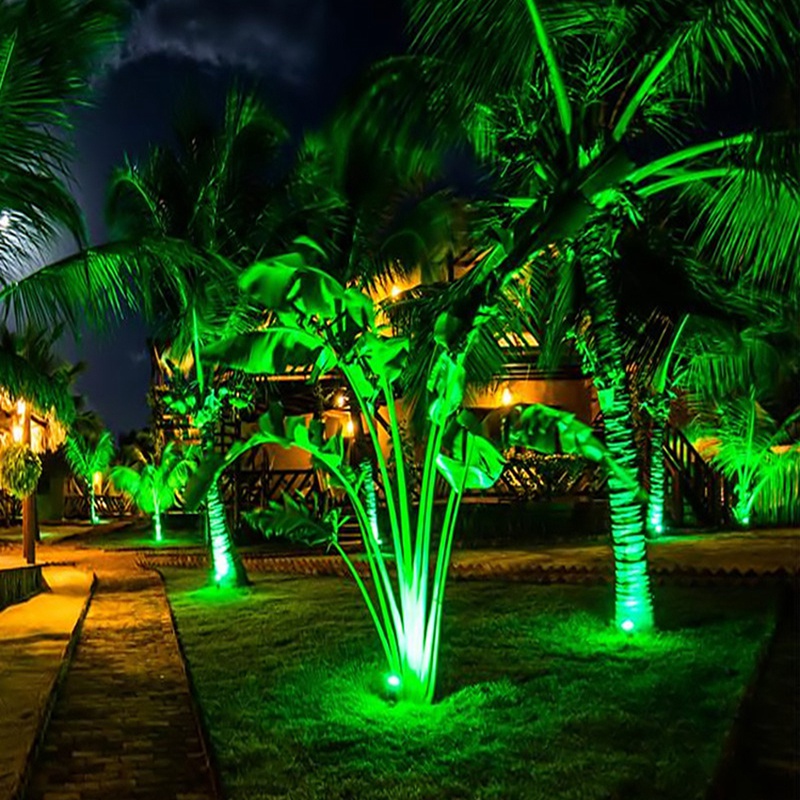 4 luces LED para jardín, 3W, 2 - Outdoor Spotlight reseña y precio