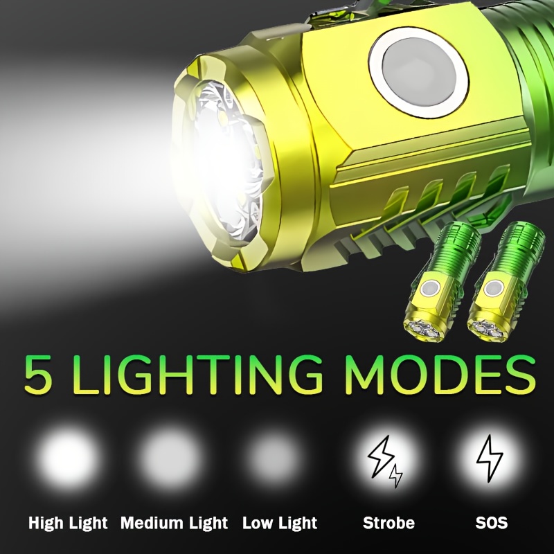 Mini linterna de 3 LED con cli - Outdoor Spotlight reseña y precio